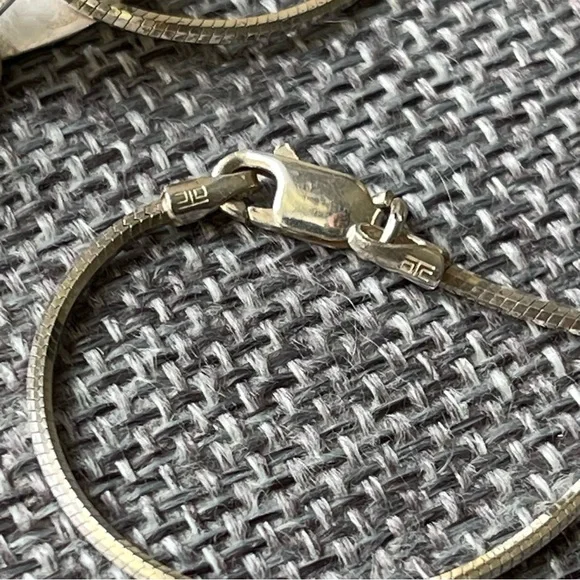 Black Rutilated Quartz Tear Drop Pendant 925 Sterling Silver 19" Necklace Chain - Picture 8 of 15